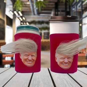 2-Pack Trump “Hair” Funny Can Coolers – Hilarious Drink Sleeves