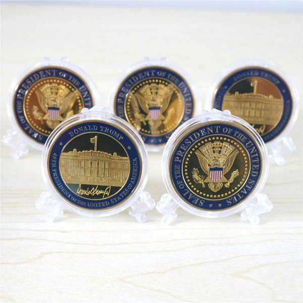 5 Pack Donald Trump Gold Plated Seal of The President Commemorative Coin Set 5 Pack Donald Trump Gold Plated Seal of The President Commemorative Coin Set