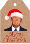 50 Pack Trump Christmas Gift Tags