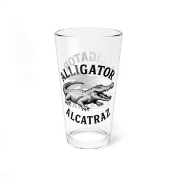 Alligator Alcatraz 16oz Pint Glass Beer Mug