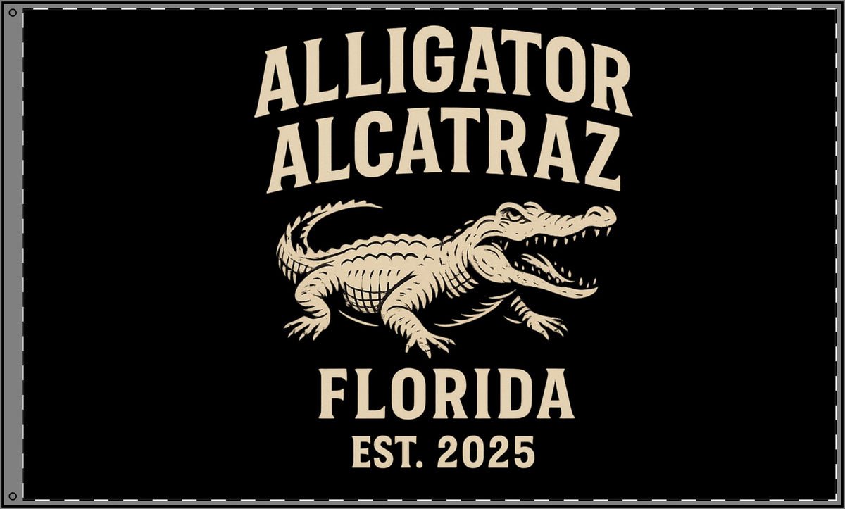 Alligator Alcatraz Double Sided Flag Alligator Alcatraz Double Sided Flag