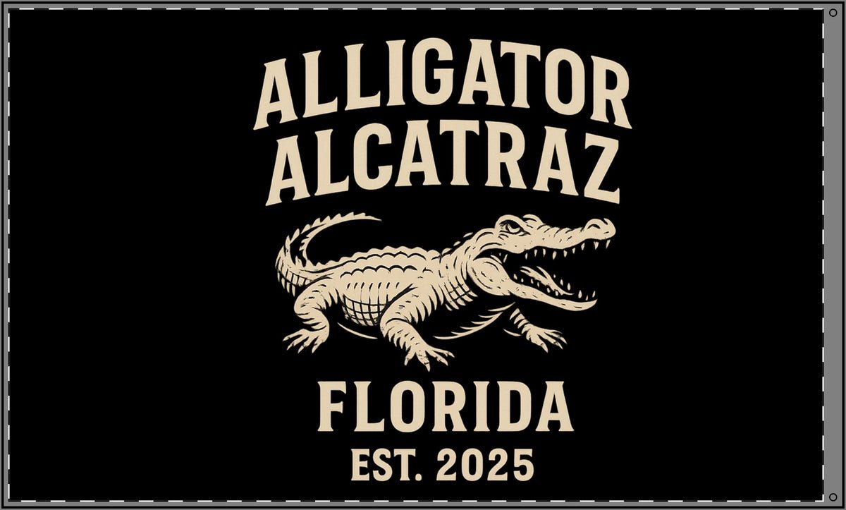 Alligator Alcatraz Double Sided Flag Alligator Alcatraz Double Sided Flag