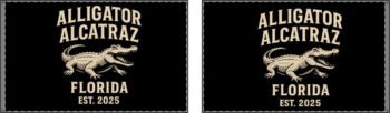 Alligator Alcatraz Double Sided Flag