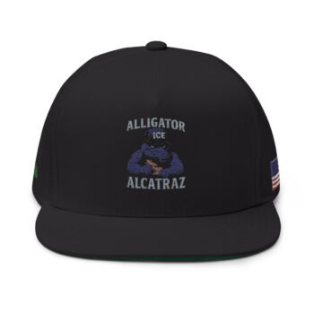 Alligator Alcatraz Embroidered Hat - Gator and Flag on Sides