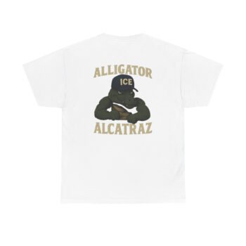 Alligator Alcatraz - Gator wearing ICE hat on a T-Shirt