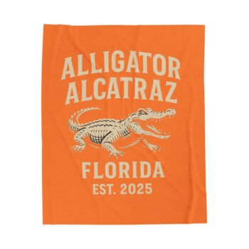 Alligator Alcatraz Plush Throw Blanket 50x60"