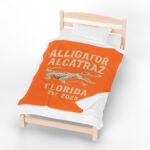 Alligator Alcatraz Plush Throw Blanket 50×60″