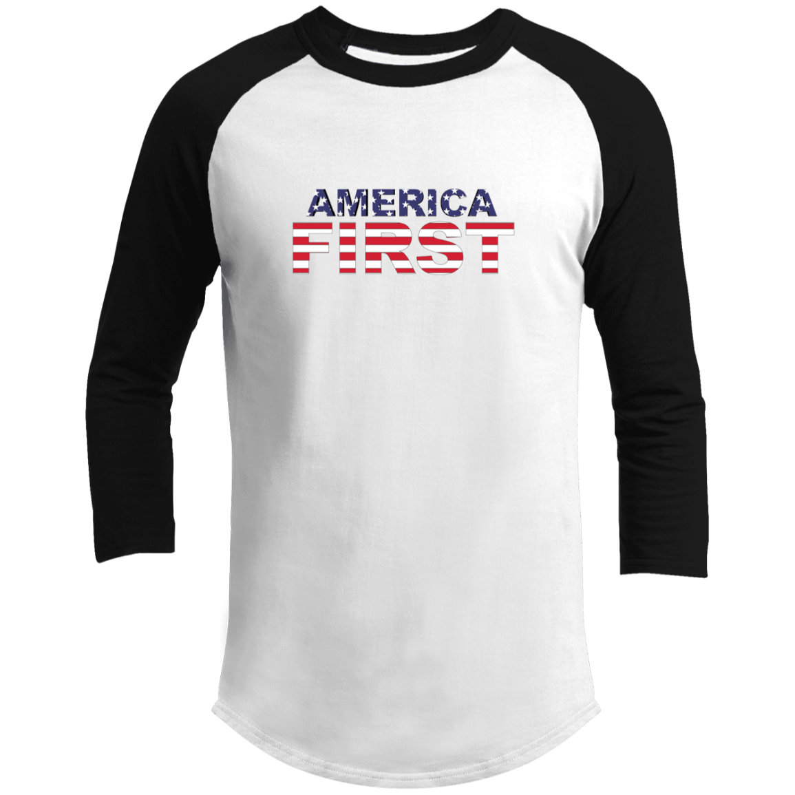 America First Raglan Sleeve Shirt - Trump 2024 America First Raglan Sleeve Shirt - Trump 2024