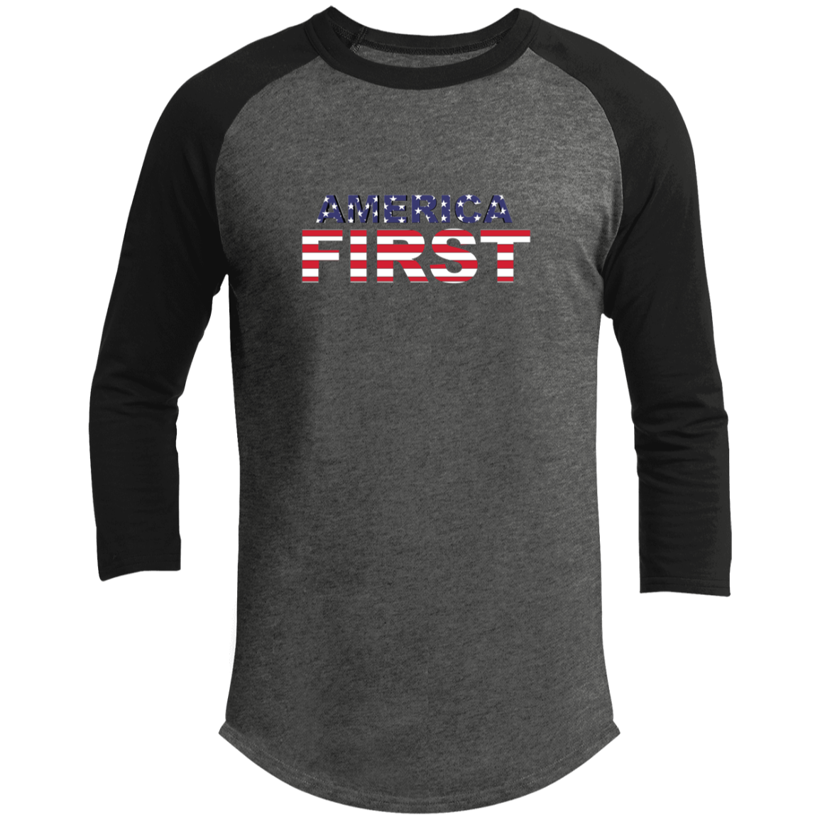 America First Raglan Sleeve Shirt - Trump 2024 America First Raglan Sleeve Shirt - Trump 2024