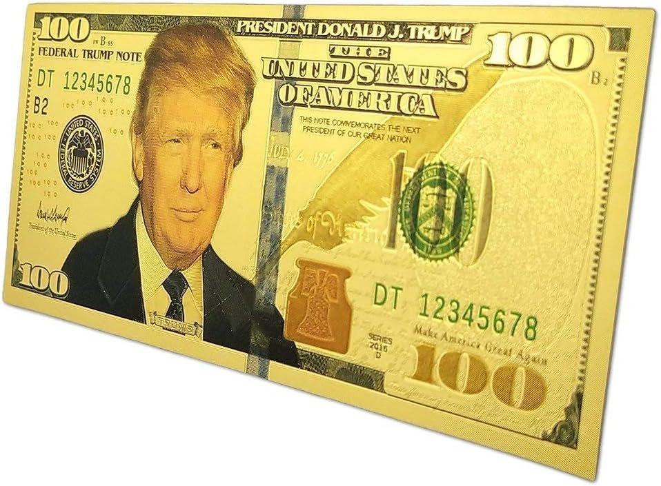 Authentic $100 Donald Trump 24kt Gold Plated Refrigerator Magnet Authentic $100 Donald Trump 24kt Gold Plated Refrigerator Magnet
