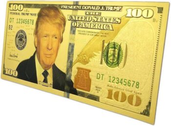 Authentic $100 Donald Trump 24kt Gold Plated Refrigerator Magnet