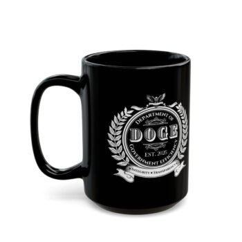DOGE - Dept. of Government Efficiency Black Coffee Mug