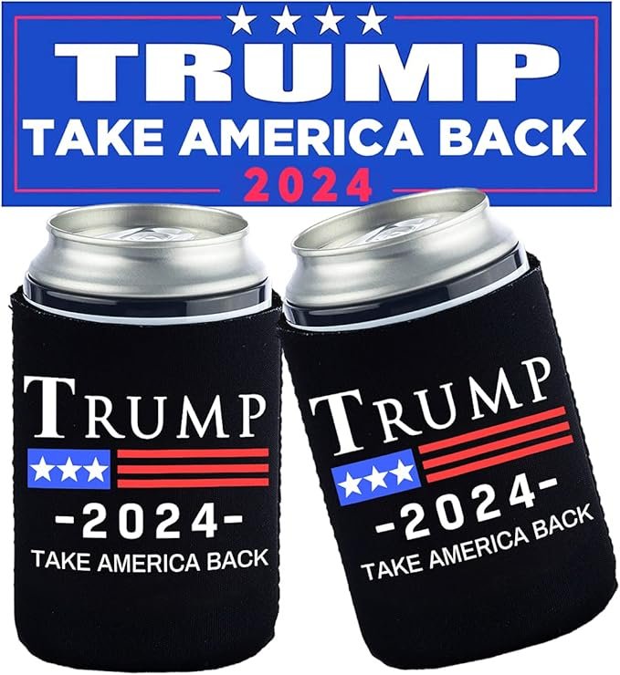 Donald Trump 2024 - Take America Back - Beer Can Koozie Donald Trump 2024 - Take America Back - Beer Can Koozie