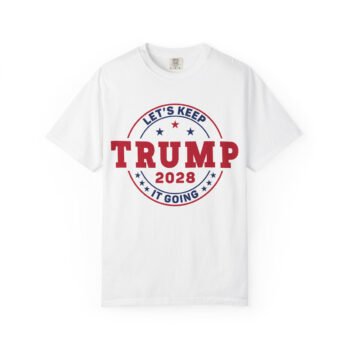 Donald Trump 2028 White T-Shirt Let's Keep it Going