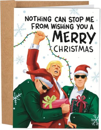 Donald Trump Christmas Card Nothing can stop me from wishing you a Merry Christmas
