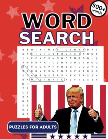 Donald Trump Crossword Puzzle Book for Adults 500+ Word Puzzles