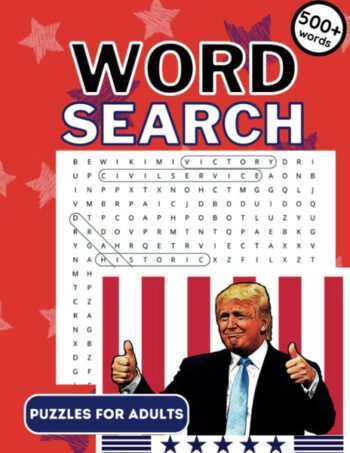 Donald Trump Crossword Puzzle Book for Adults 500+ Word Puzzles