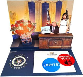 Donald Trump Dancing with Melania Pop Up Anniversary Card with Motion & Sound