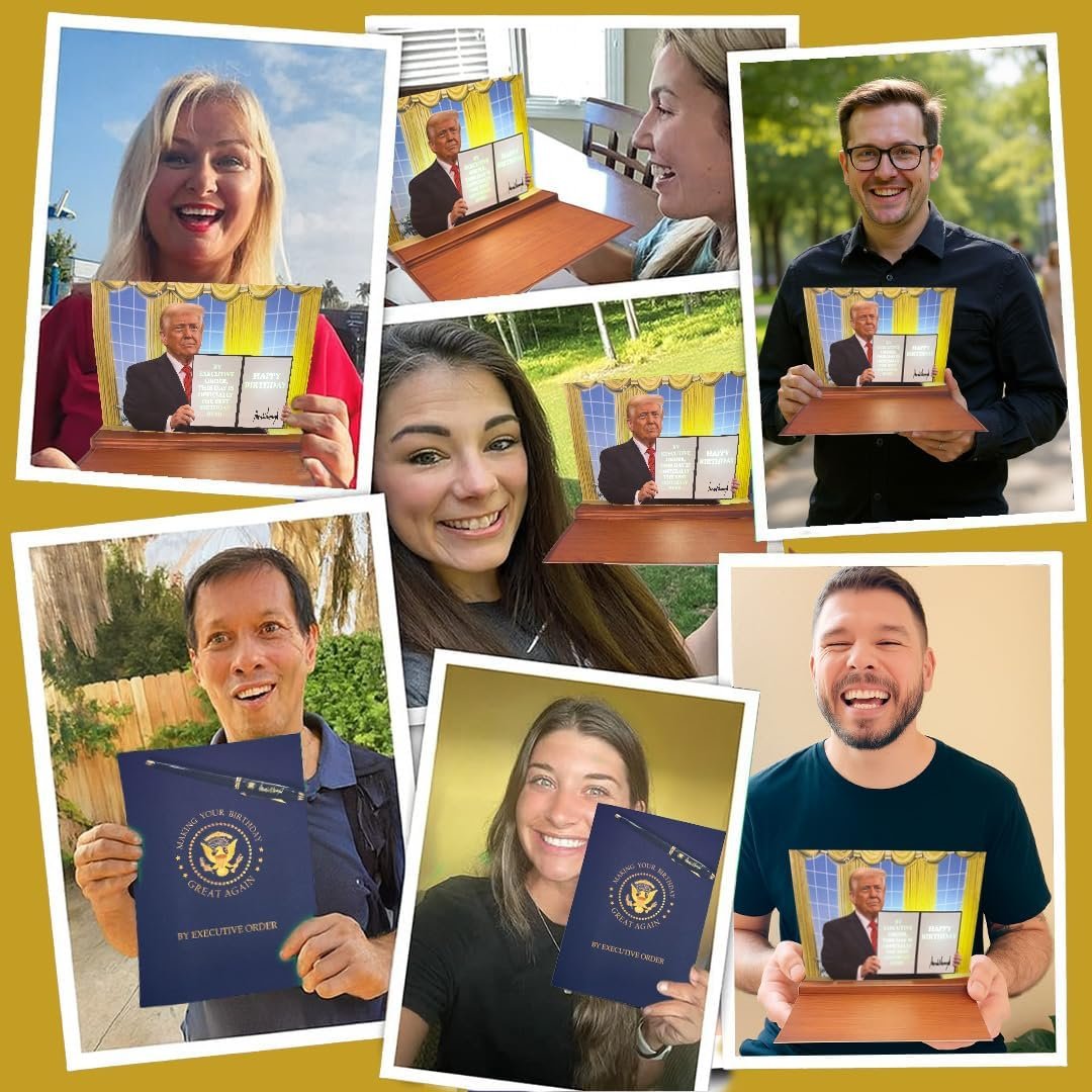 Donald Trump Executive Order Talking Birthday Card with Lights & Sound Donald Trump Executive Order Talking Birthday Card with Lights & Sound