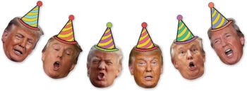 Donald Trump Face Banner Streamer Party Decoration
