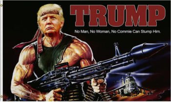 Donald Trump Rambo Rocket Launcher Flag 3x5 Feet