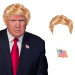 Donald Trump Wig Costume w/free Lapel Pin