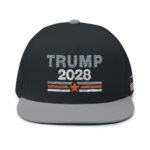 Embroidered Trump 2028 Hat – American Flag on Side