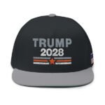 Embroidered Trump 2028 Hat – American Flag on Side