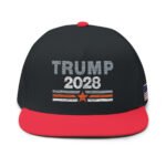 Embroidered Trump 2028 Hat – American Flag on Side
