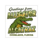 Everglades Alligator Alcatraz Vinyl Stickers 3.5″