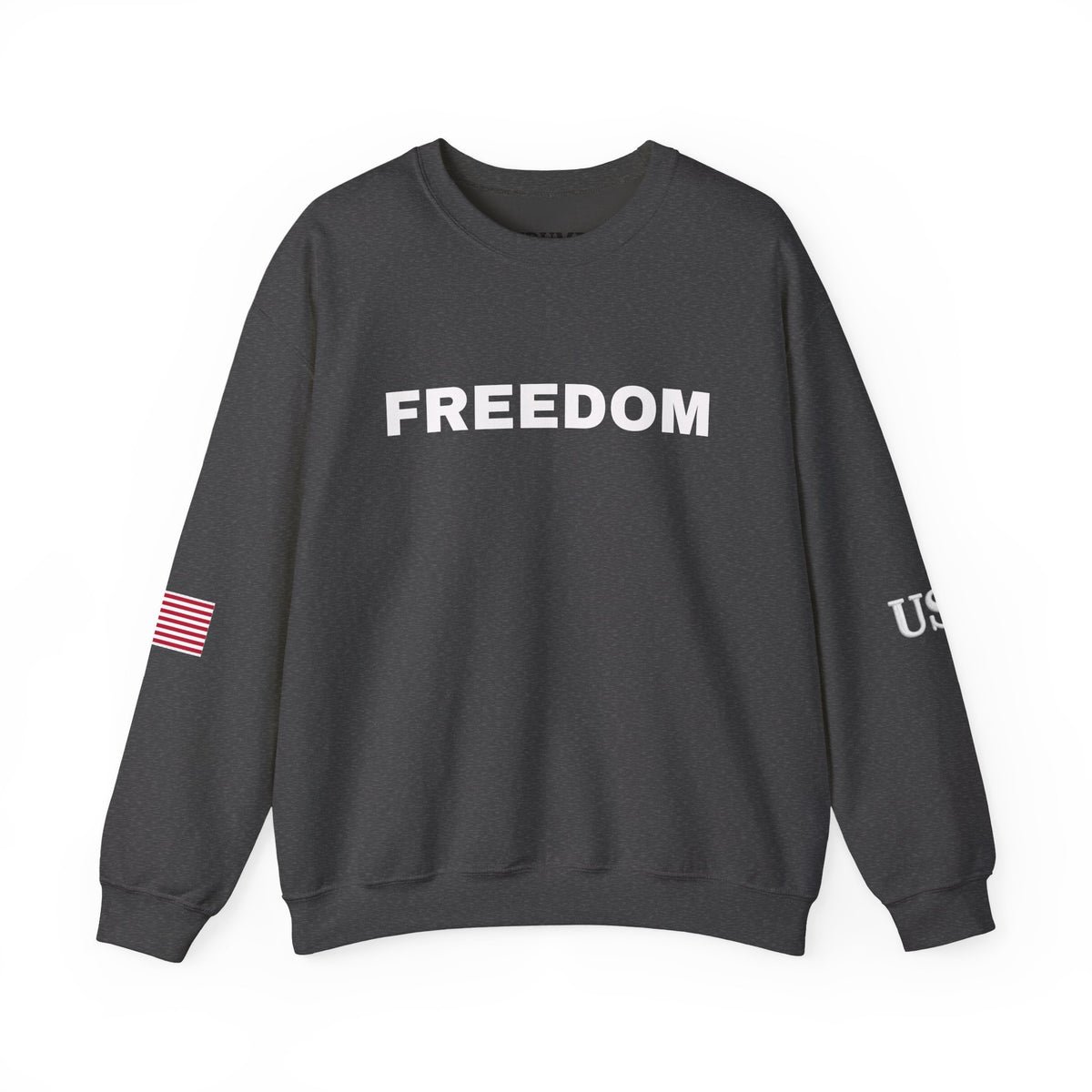 Freedom Sweatshirt - Charlie Kirk Tribute American Flag & USA on Sleeves Sweatshirt/Sweater Freedom Sweatshirt - Charlie Kirk Tribute American Flag & USA on Sleeves Sweatshirt/Sweater