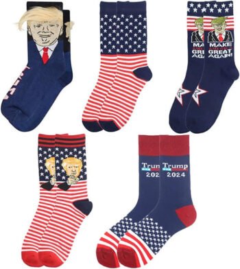 Funny Trump Socks - Unisex MAGA Socks (5-Pack)