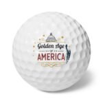 Golden Age of America’ Patriotic Golf Balls Set – 6 Pack