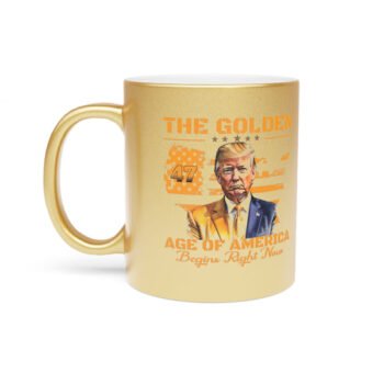 Golden Age of America Trump Signature Gold Metallic Coffee Mug - Large