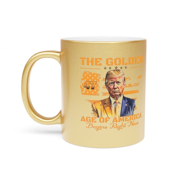 Golden Age of America Trump Signature Gold Metallic Coffee Mug - Large Golden Age of America Trump Signature Gold Metallic Coffee Mug - Large