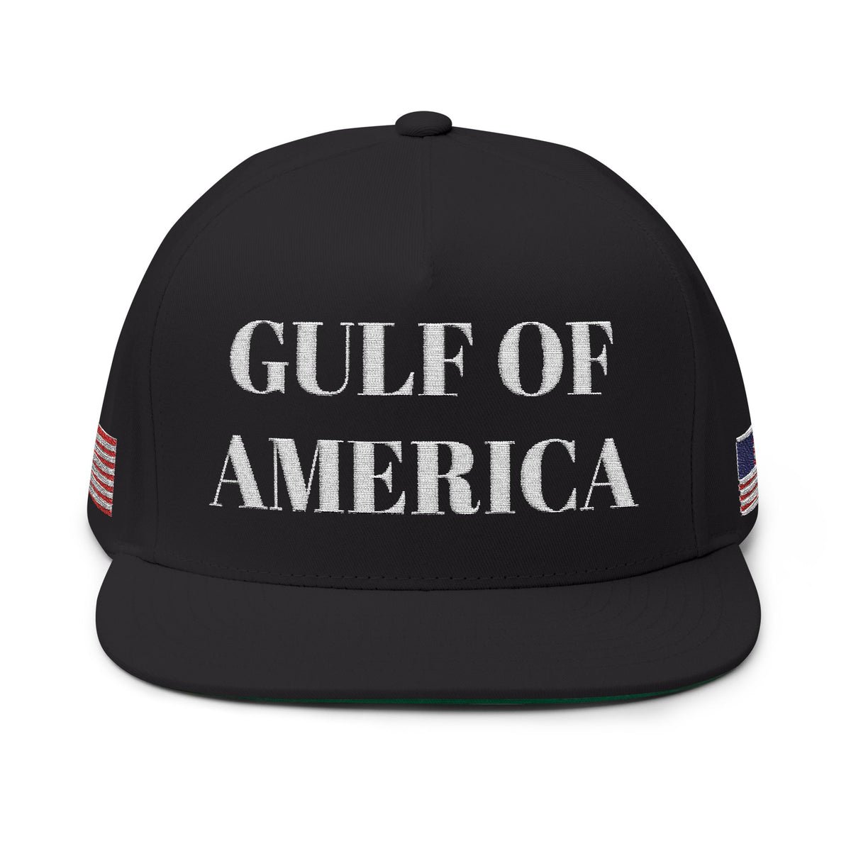 Gulf of America Embroidered Hat w/ American Flag on Both Sides Gulf of America Embroidered Hat w/ American Flag on Both Sides