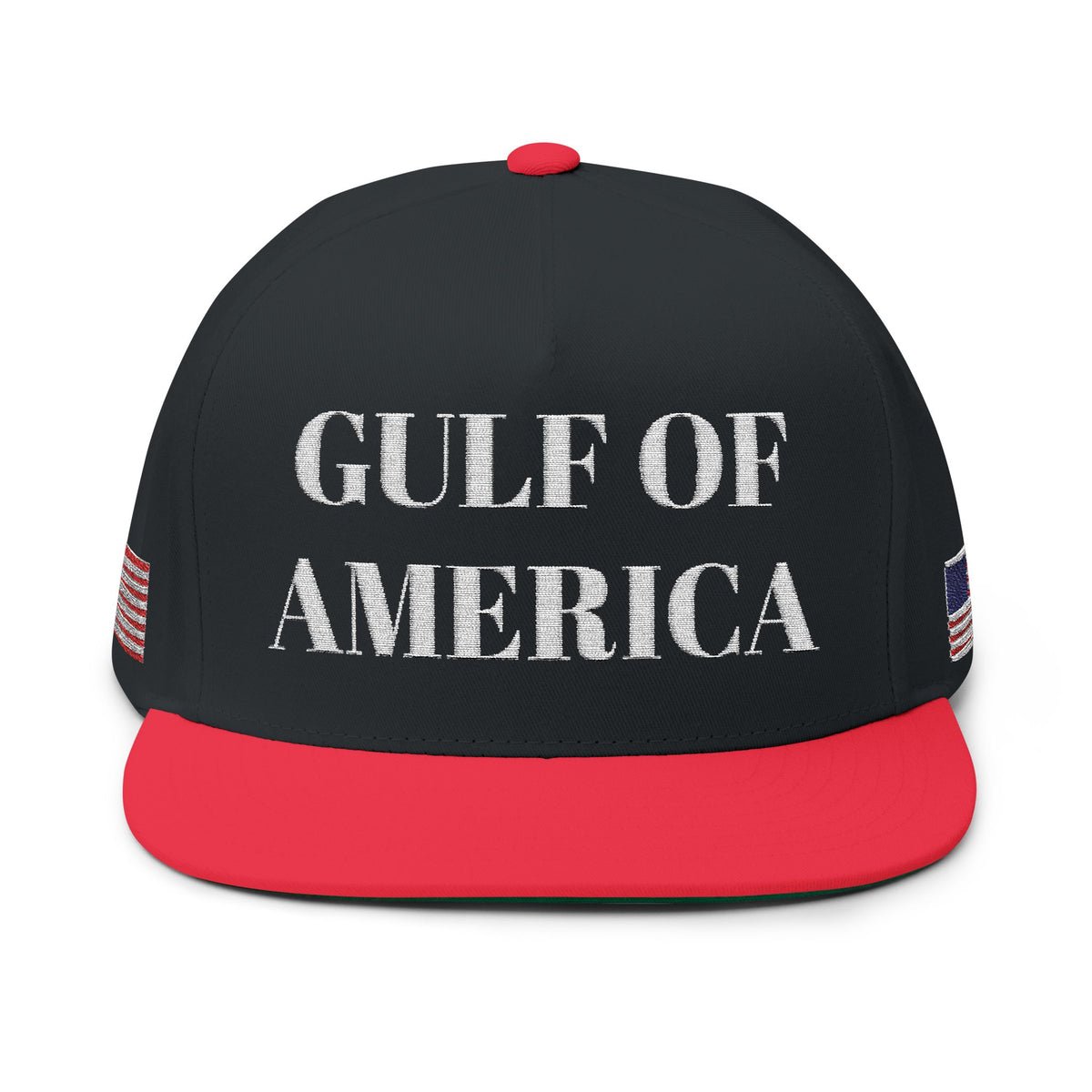 Gulf of America Embroidered Hat w/ American Flag on Both Sides Gulf of America Embroidered Hat w/ American Flag on Both Sides