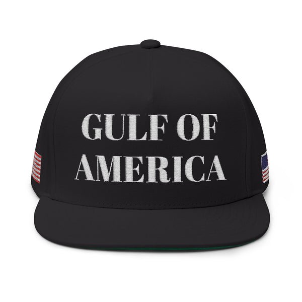 Gulf of America Embroidered Hat w/ American Flag on Both Sides Gulf of America Embroidered Hat w/ American Flag on Both Sides