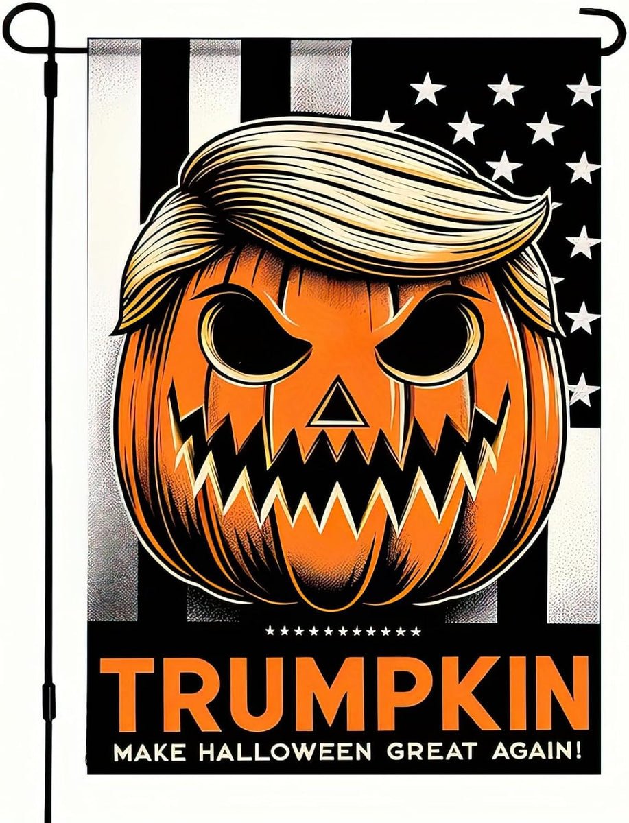 Halloween Trumpkin Flag - Make Halloween Great Again 12X18 Inch Double Sided Halloween Trumpkin Flag - Make Halloween Great Again 12X18 Inch Double Sided