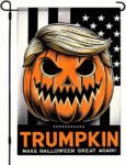 Halloween Trumpkin Flag – Make Halloween Great Again 12X18 Inch Double Sided