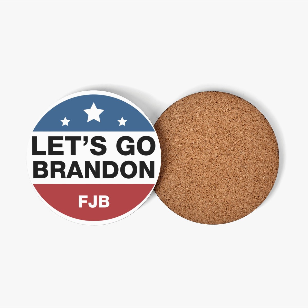 Lets Go Brandon 4 Piece Wood Coaster Set Lets Go Brandon 4 Piece Wood Coaster Set