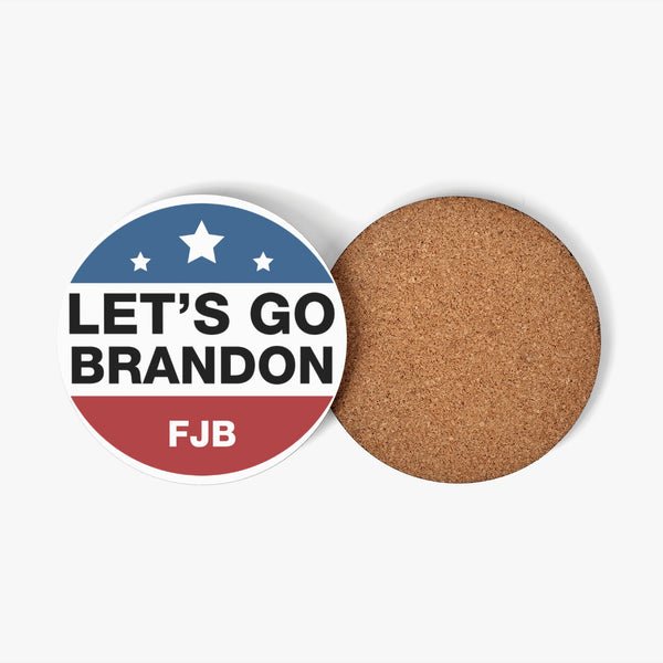 Lets Go Brandon 4 Piece Wood Coaster Set Lets Go Brandon 4 Piece Wood Coaster Set