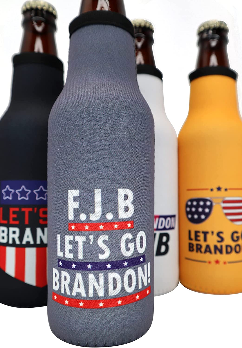 Let's Go Brandon FJB Beer Bottle Koozie Insulator Let's Go Brandon FJB Beer Bottle Koozie Insulator