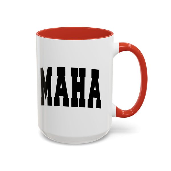 'MAHA' Large Coffee Mug - Make America Healthy Again Ceramic Cup 15oz 'MAHA' Large Coffee Mug - Make America Healthy Again Ceramic Cup 15oz