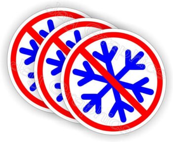 NO SNOWFLAKES Stickers 3 Pack