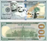 Pack of 1 - Donald Trump Mount Rushmore Million Dollar Bills