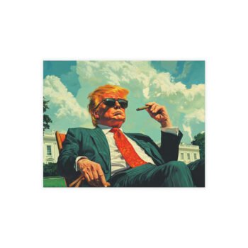 Political Postcards - Retro Style Donald Trump on White House Lawn (pack of 10