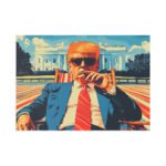 Political Postcards – Retro Style Trump on White House Lawn (pack of 10)