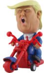 President Donald Trump Rev Up Toy Figure Riding Motorcycle