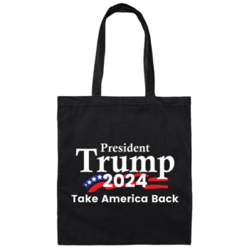President Trump 2024 Take America Back Canvas Tote Bag